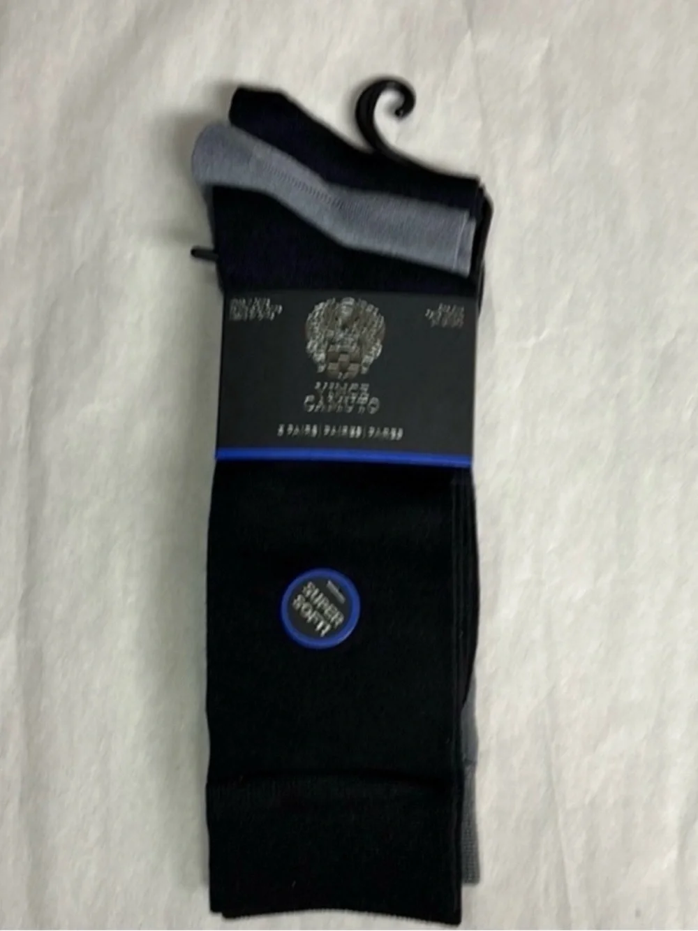 New Vince Camuto Socks 3 Pair Men’s Black & Gray Dress Socks Business Casual